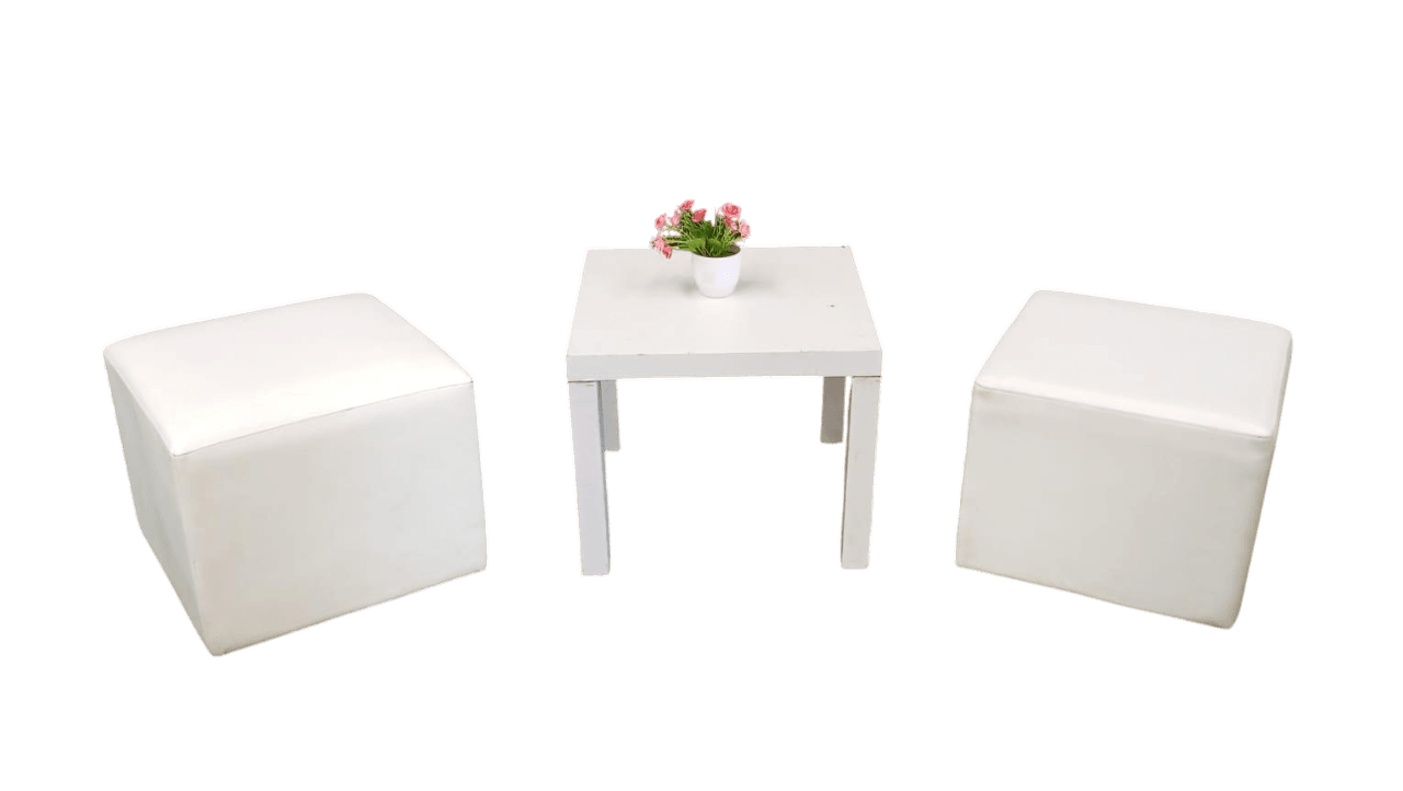 Sofa Puff Kotak Putih