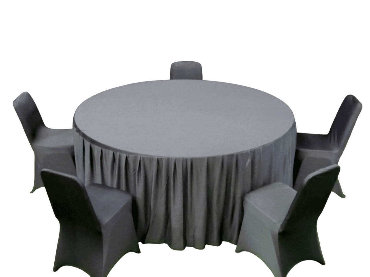 Meja Round Table Hitam