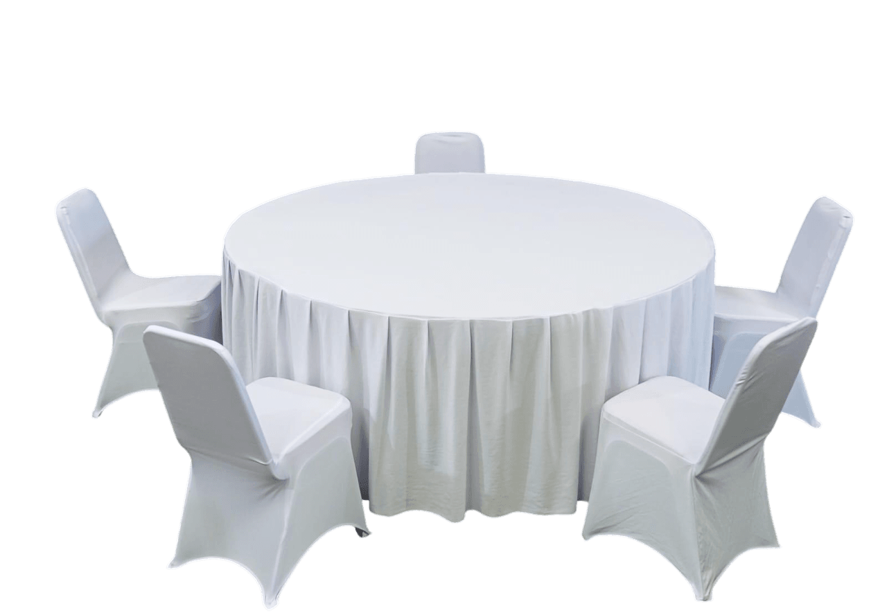 Meja Round Table Putih