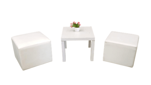 Sofa Puff Kotak Putih