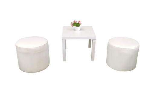 Sofa Puff Oval Putih