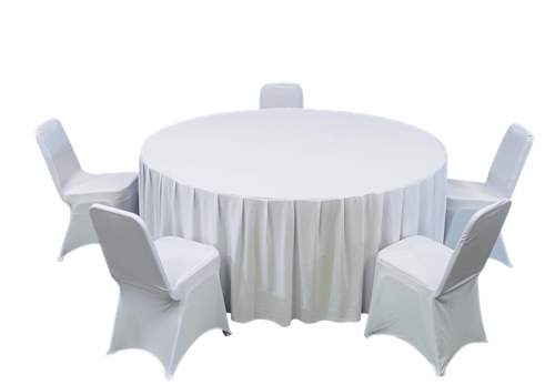 Meja Round Table Putih